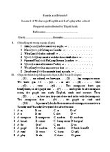 Bài tập Tiếng Anh Lớp 5 - Lesson 1+2 We have got English and Lets play after school